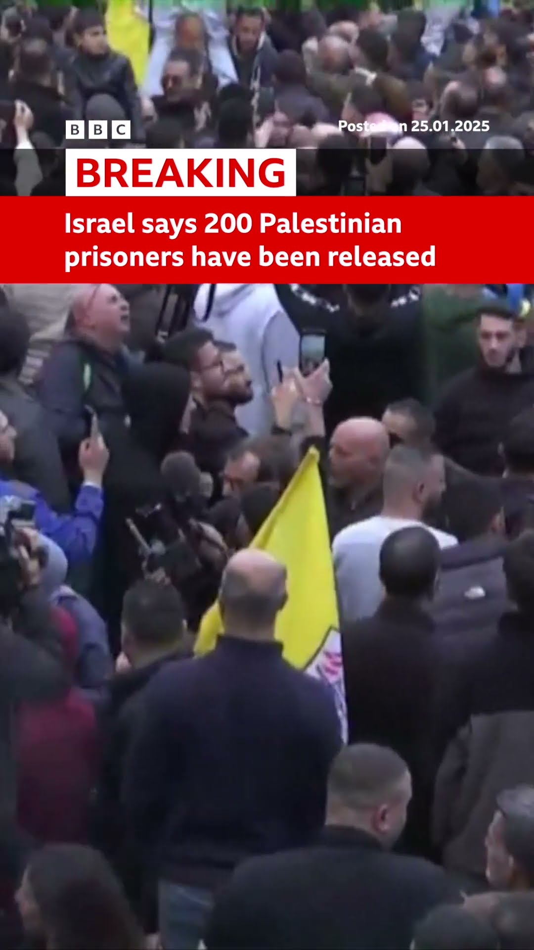 Israel says 200 Palestinian prisoners have been released. #Israel #Gaza #BBCNews
